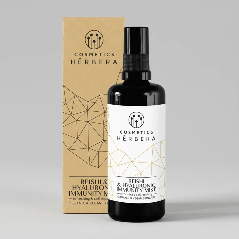Herbera Reishi & Hyaluronic Immunity Facial Mist pour régénérer et éclaircir la peau 100 ml