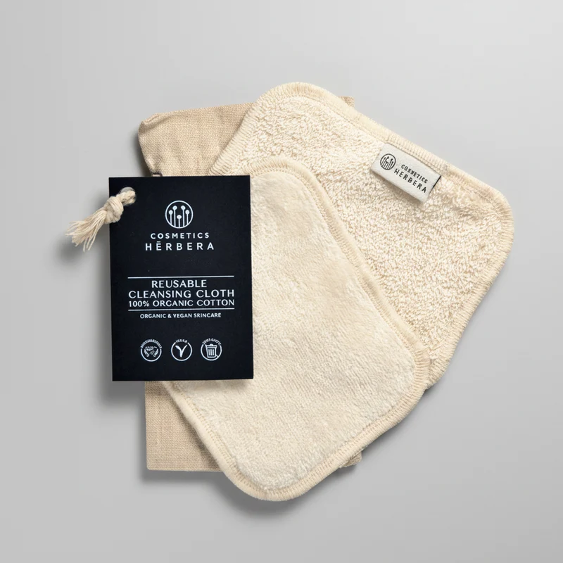 Mousselines de coton biologique Herbera pour le nettoyage du visage