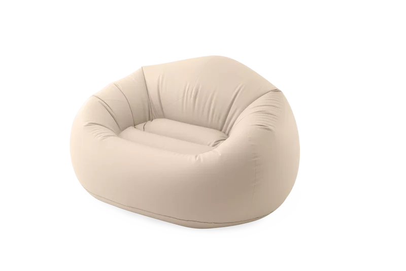Poltrona gonfiabile a sacco 137x127x74 cm crema INTEX