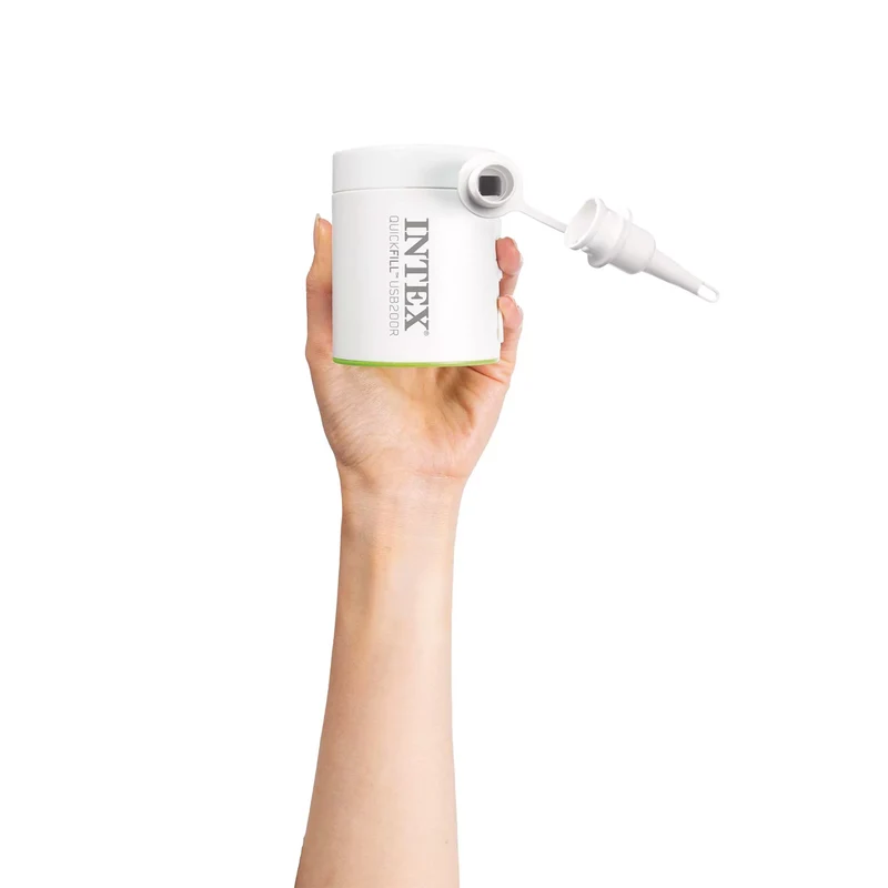 Intex Pompa Elettrica Ricaricabile QuickFill USB200R - Bianco