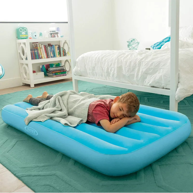 Intex 1 Materassino Gonfiabile Airbed Cozy Kidz 88x157x18cm Giallo/Azzurro