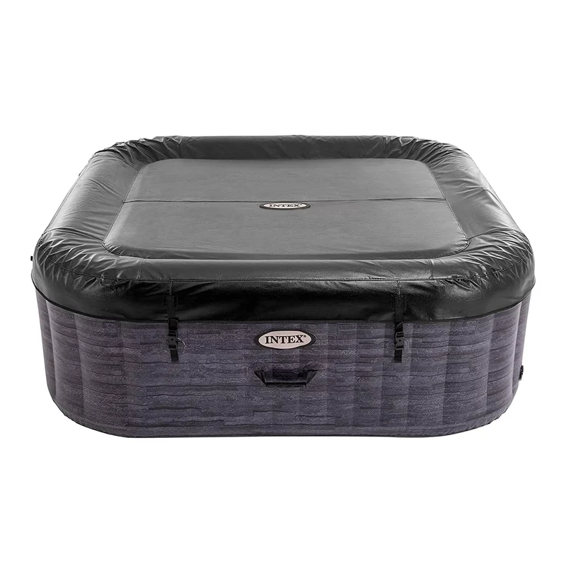 Spa Idromassaggio Greystone Deluxe 4 posti 175cm x 175cm x 71cm Grigio effetto pietra INTEX