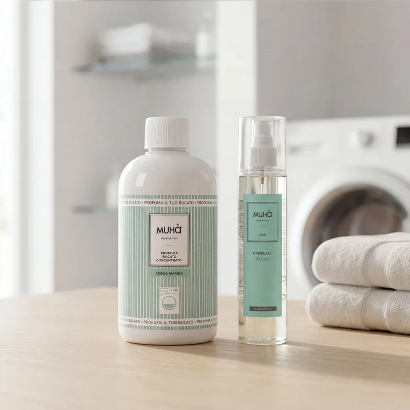 Set Profumatore e Spray Bucato Acqua Marina 100ml + 250ml MUHA