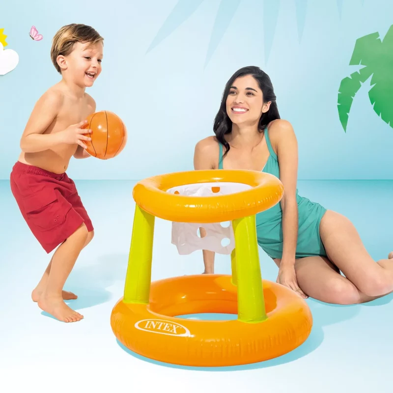 Canestro Gonfiabile con Rete 67cm x 55cm Multicolore Intex