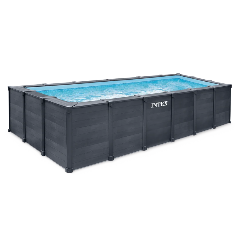 Piscina Graphite 600x300x124 cm Grigio Grafite INTEX