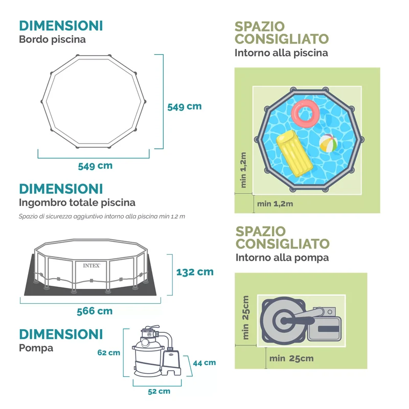 Intex Piscina Rotonda Ultra XTR Frame 549cm x 549cm x 132cm Antracite