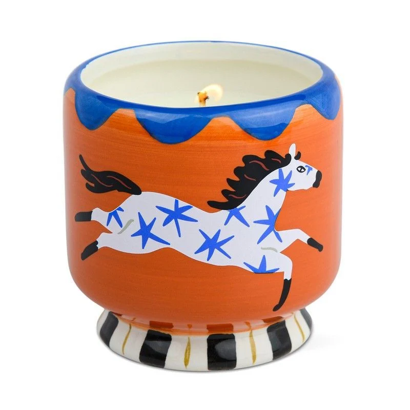 Paddywax Candela in Ceramica Decorata "A Dopo" – Cavallo, Tramonto di Siena (226 g)