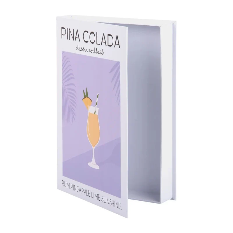 Scatola Portaoggetti a forma di libro Pina Colada Viola