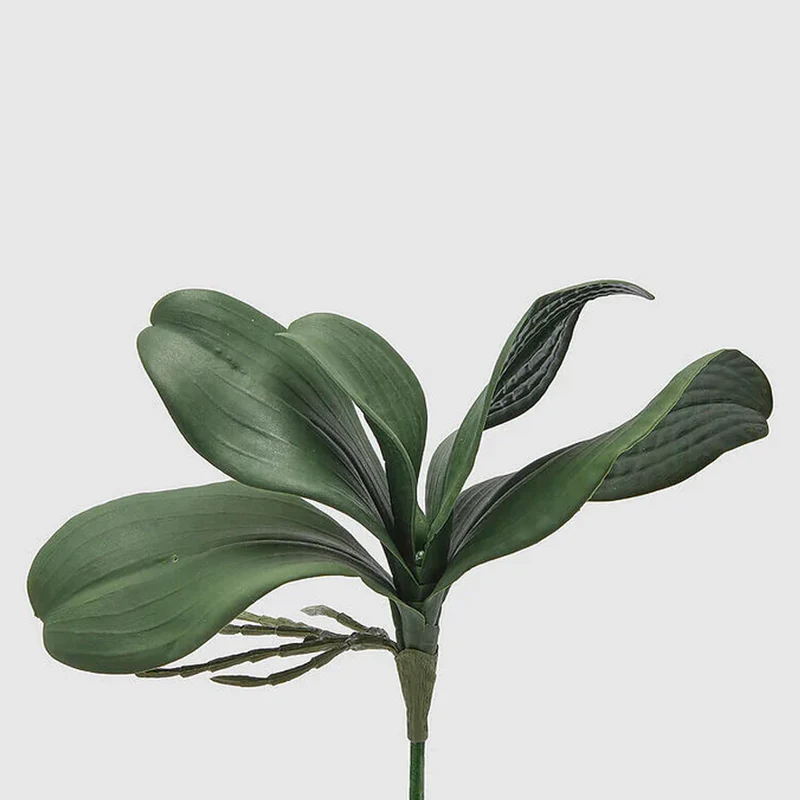 ORCHIDEA PHALAENOPSIS CON 5 FOGLIE ARTIFICIALE H27CM