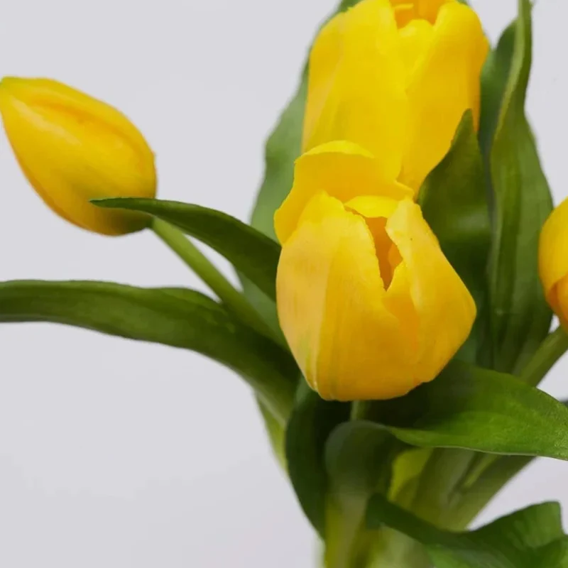 BOUQUET TULIPANI OLIS ARTIFICIALE H28CM GIALLO O ARANCIONE ASSORTITO