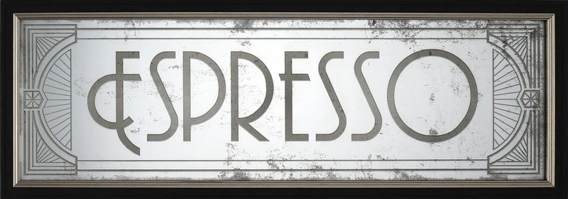 SPECCHIO DA PARETE "ESPRESSO" LIBRARY ORO 69X24CM