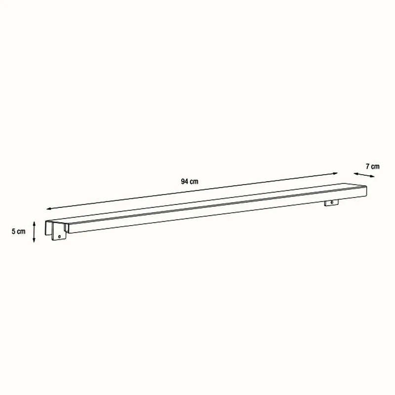 SUPPORTO MAGNETICO PER LUCI ANTRACITE PER FIORIERE DA 100CM