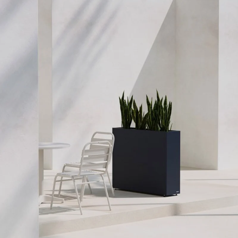 FIORIERA ALTA "PLANTER DIVIDER 25" IN METALLO 100X25X80CM ANTRACITE