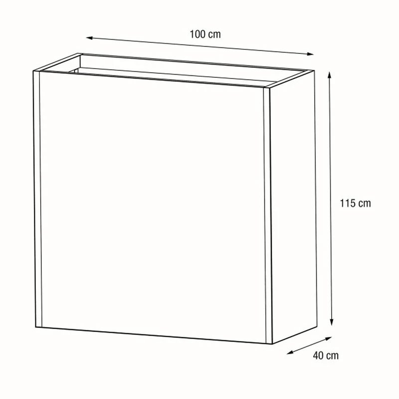 FIORIERA ALTA "PLANTER DIVIDER 40" IN METALLO 100X40X115CM ANTRACITE