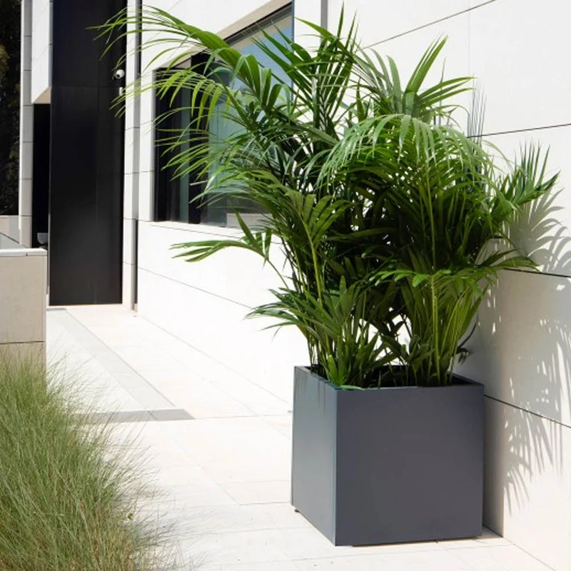 FIORIERA CUBO "PLANTER CUBE 50" IN METALLO 50X50X50CM ANTRACITE