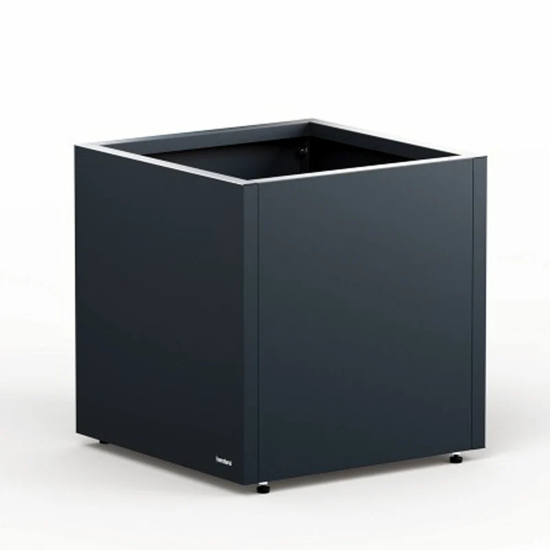 FIORIERA CUBO "PLANTER CUBE 60" IN METALLO 60X60X60CM ANTRACITE