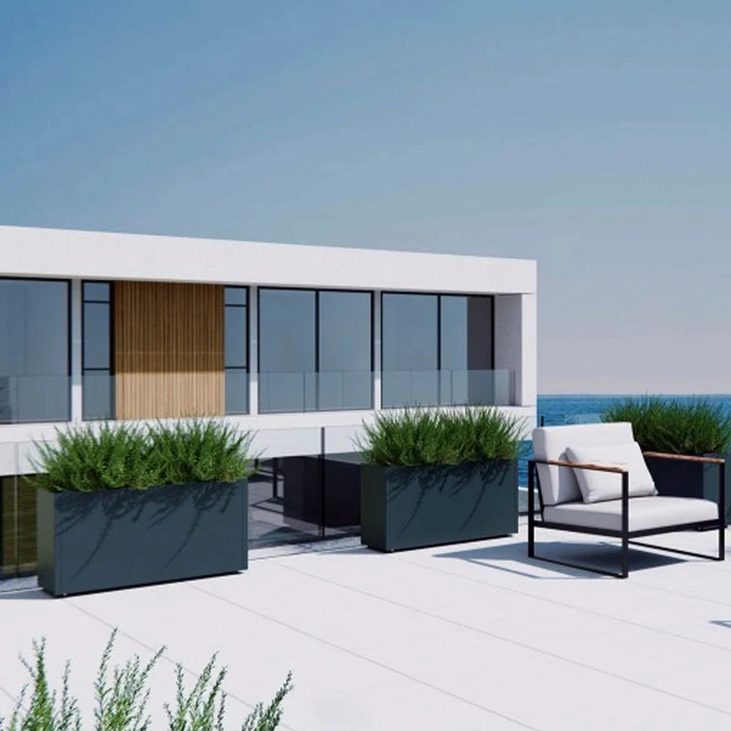 FIORIERA "PLANTER 30" IN METALLO 150X30X50CM ANTRACITE