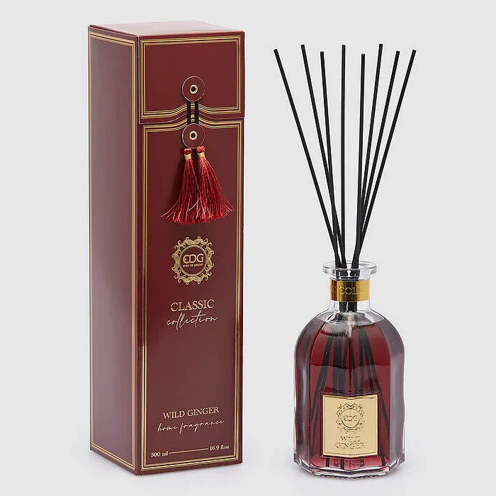 PROFUMATORE IN BOTTIGLIA CON BASTONCINI CLASSIC Ø8,5XH16CM 500ML FRAGRANZA WILD GINGER