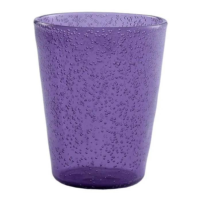 BICCHIERE IN VETRO SOFFIATO VIOLA