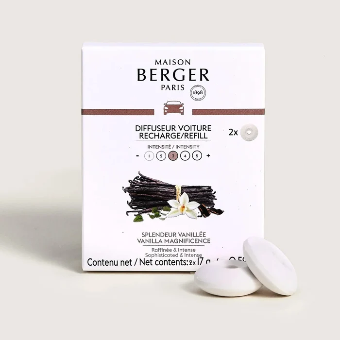 RICARICA PER PROFUMO PER AUTO VANIGLIA SET 2 PEZZI