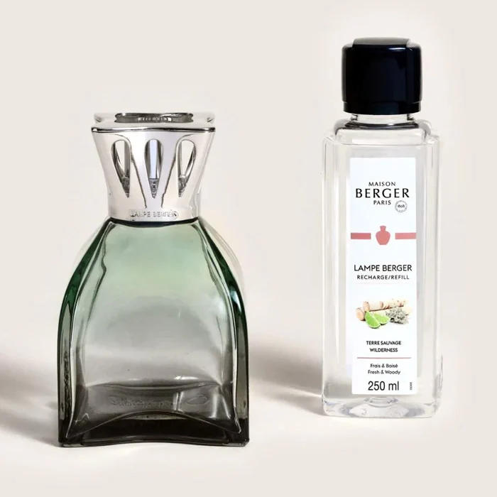 LAMPADA BERGER "LILLY VERDE" CON FRAGRANZA PAESAGGI INCONTAMINATI