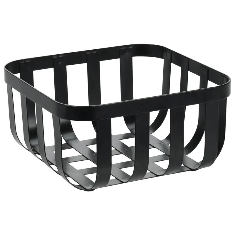 CESTINO PER LA FRUTTA METALLO NERO 19X19X9CM