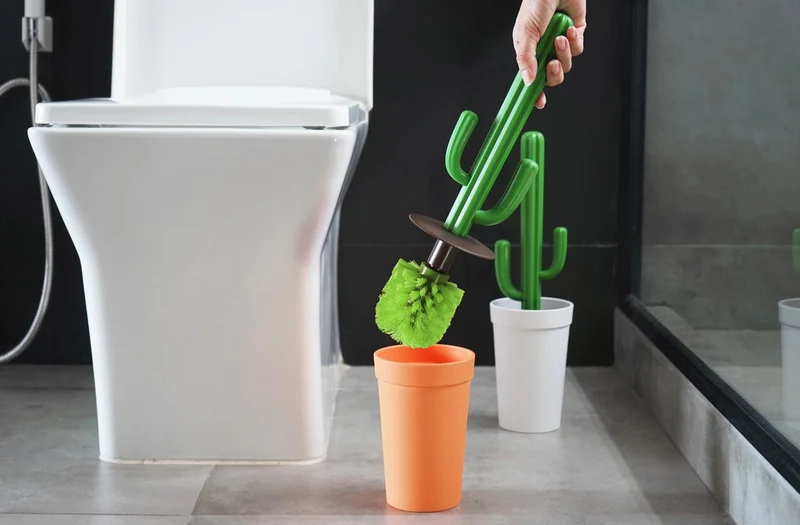 SCOPINO WC CACTUS ARANCIONE-VERDE