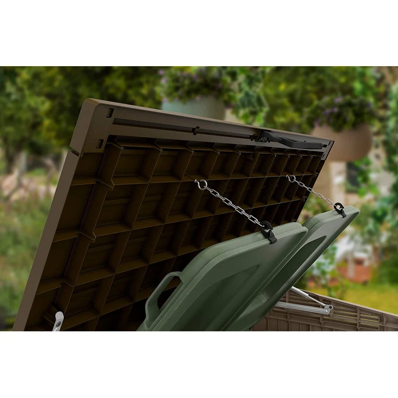 BOX STORE IT OUT MIDI NEW - BAULE CONTENITORE PORTA ATTREZZI DA ESTERNO 130X74X110 CM 845 LT BEIGE
