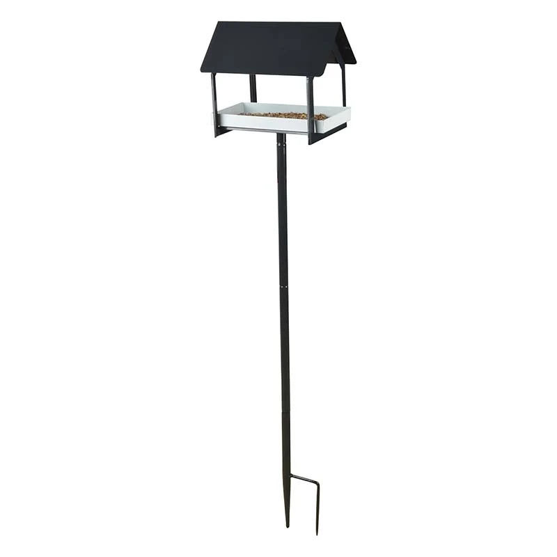 MANGIATOIA SU STAFFA BIANCO E ANTRACITE H126CM