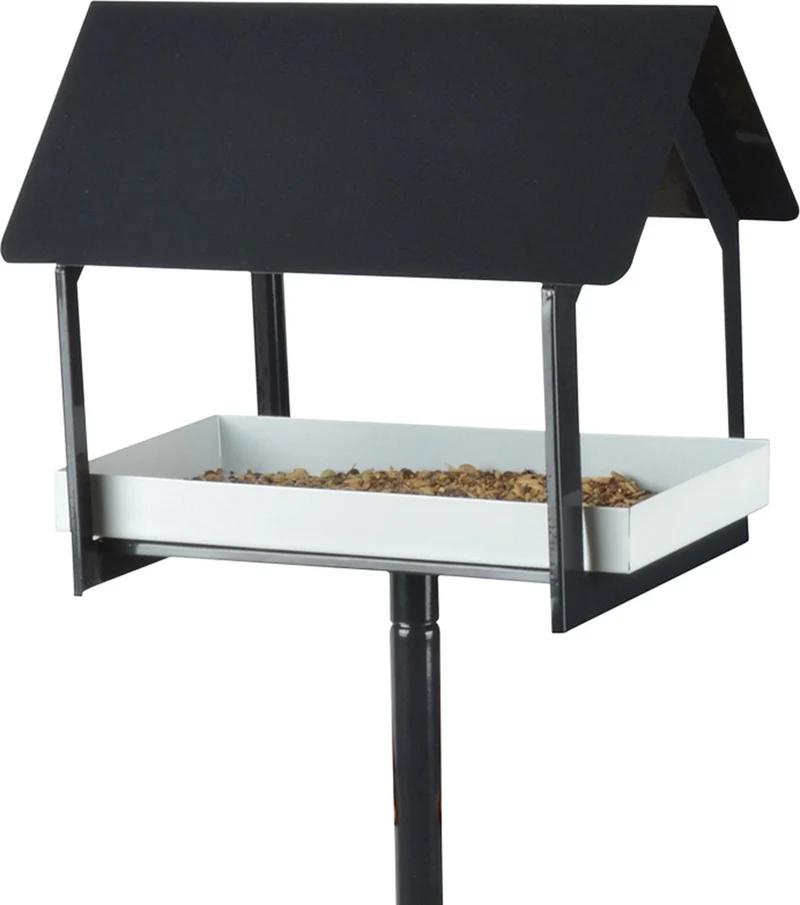 MANGIATOIA SU STAFFA BIANCO E ANTRACITE H126CM