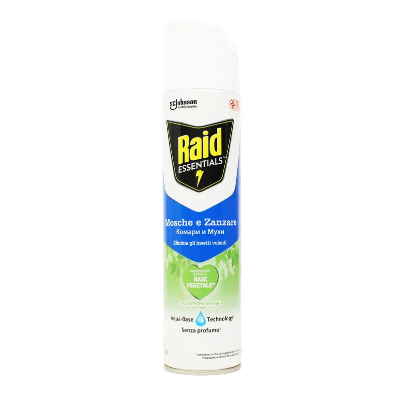 RAID INSETTICIDA ESSENTIALS MOSCHE & ZANZARE SPRAY 400ML