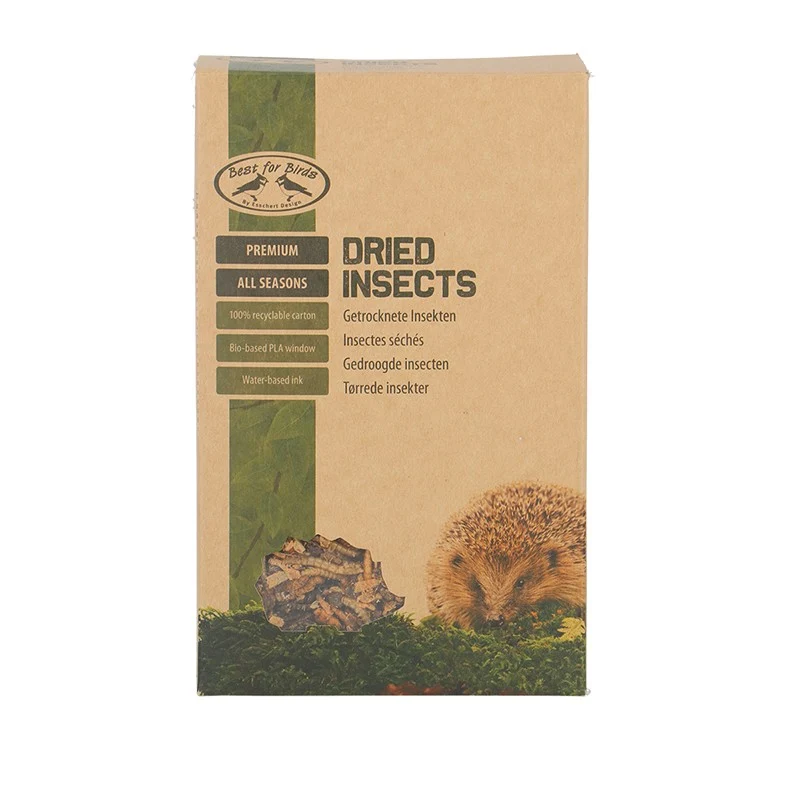 INSETTI ESSICCATI 500GR PER UCCELLINI E RICCI