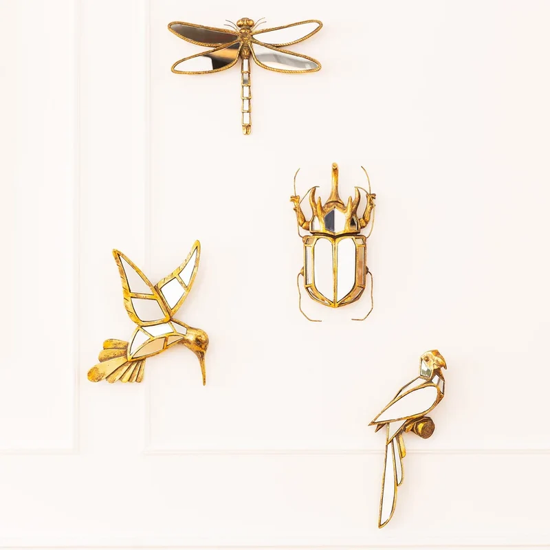 DECORAZIONE DA PARETE BEETLE MIRROR 25X39 CM