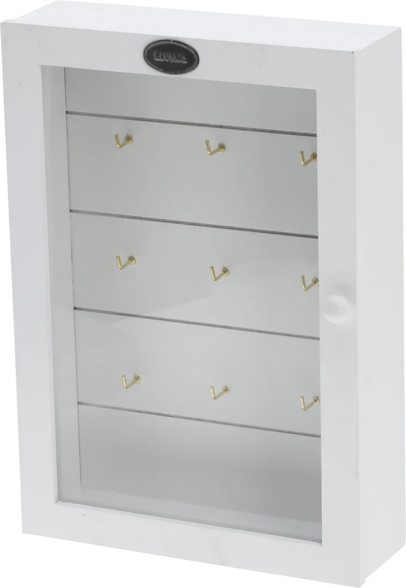 PORTACHIAVI IN LEGNO BIANCO 19X27CM