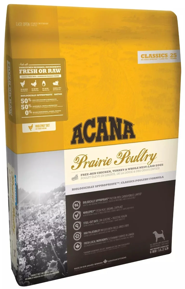 CROCCHETTE CANE ACANA DOG CLASSIC PRAIRIE POULTRY 11,4 KG