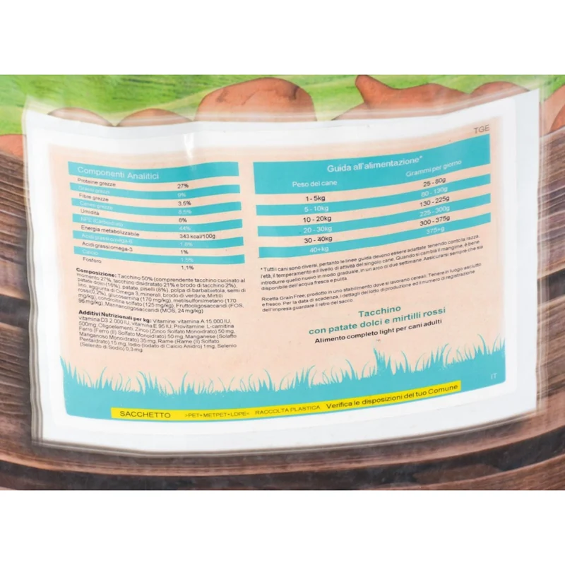 LIGHT - CROCCHETTE PERAGA GRAIN FREE PER CANE ADULTO 2KG TACCHINO