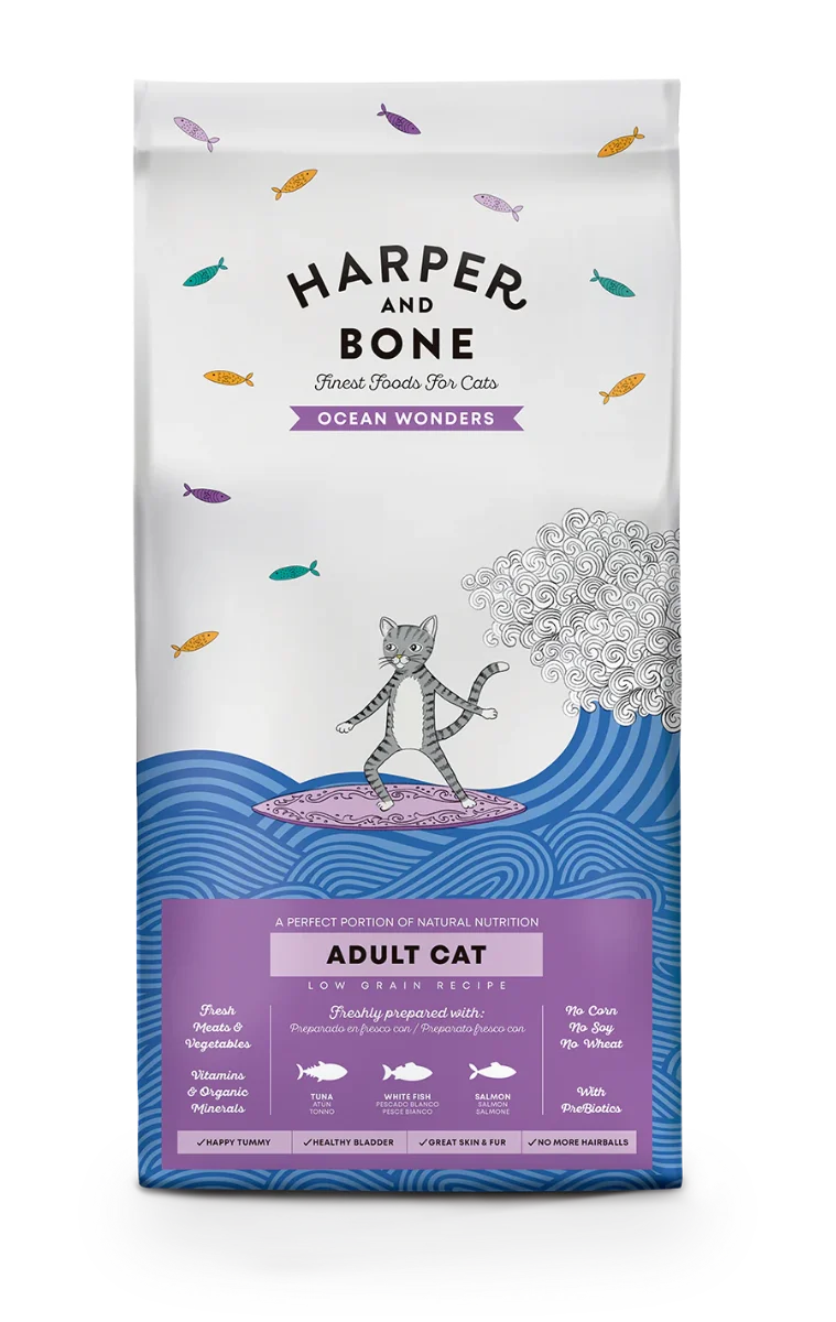 CROCCHETTE PER GATTI HARPER AND BONE CAT ADULT OCEAN WONDERS 2KG - TONNO, PESCE E SALMONE