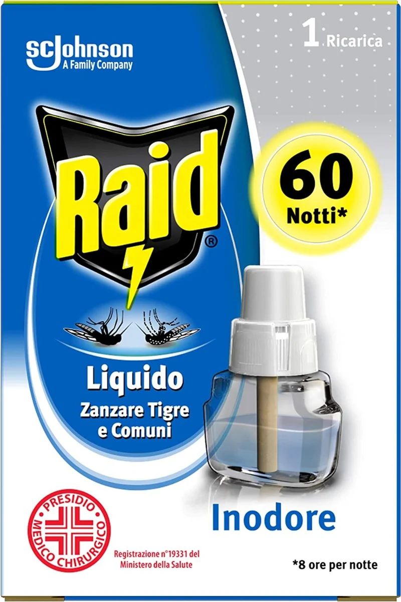 RAID RICARICA LIQUIDA PER DIFFUSORE 60 NOTTI INODORE