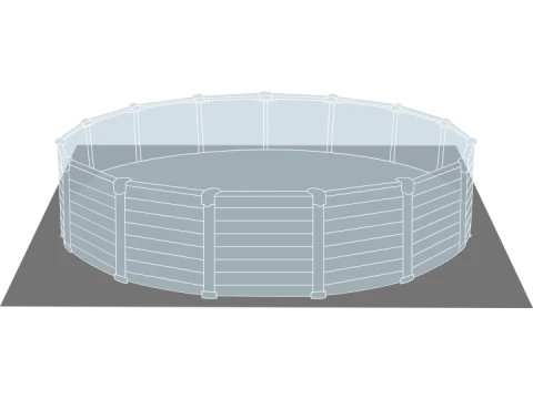 PISCINA RETTANGOLARE GRAPHITE GREY PANEL 400X300X124CM + POMPA + SCALETTA + TELI