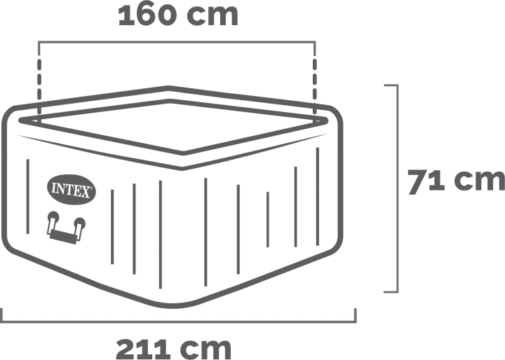 PISCINA SPA IDROMASSAGGIO CALACATTA DUAL ZONE 4 POSTI 211 X 211 X 71 CM
